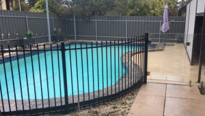 Curved Tubular Pool Fence