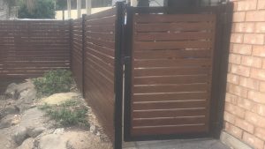 Timber Look Aluminium Slat Fencing and Gate Adelaide