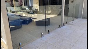 Frameless, glass pool fence at Glengowrie.